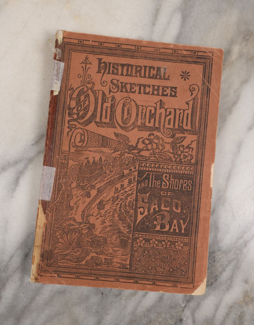 Lot 113 - Historical Sketches Of Old Orchard Beach And The Shores Of Saco Bay, Maine, Antique Booklet With Fold Out Panoramic View Of Biddeford And More, By C.H. Woodman & Co., Boston