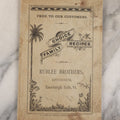 Lot 114 - Choice Family Recipes From Rublee Brothers, Druggists, Enosburg Falls, Vermont, Antique Recipe Book With Medicine Advertisements, 1880