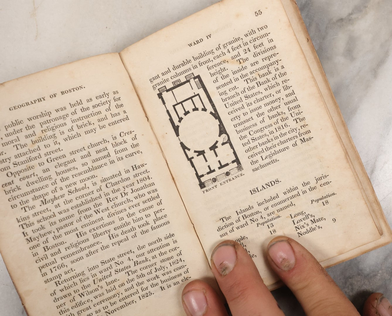 Lot 117 - "Geography Of Boston, County Of Suffolk, And The Adjacent Towns, With Historical Notes," Antique Book By C.H. Snow, M.D., 1830, With Fold Out Map, Illustrations