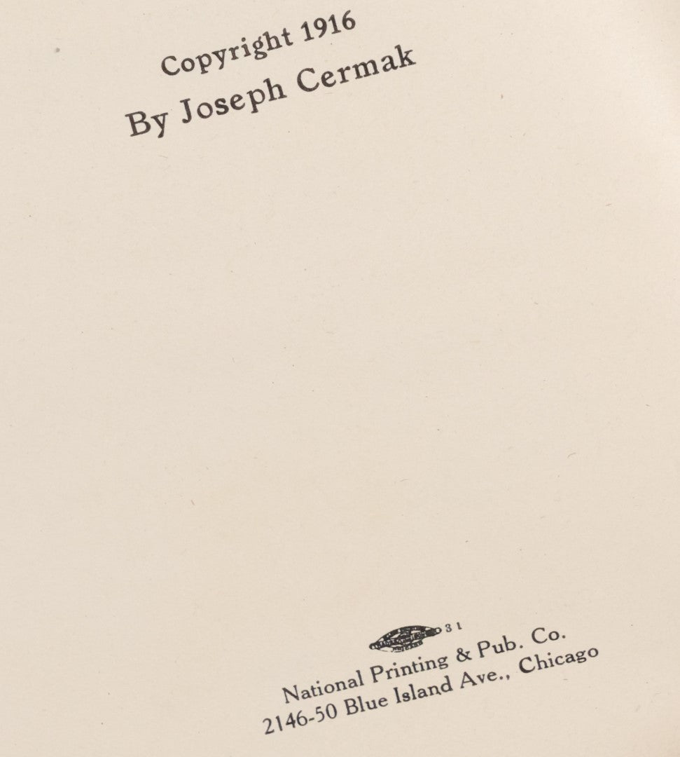Lot 119 - "Clubs" Antique Book By Joseph Cermak On Athletic Clubs, Exercises And More, Copyright 1916, Illustrated