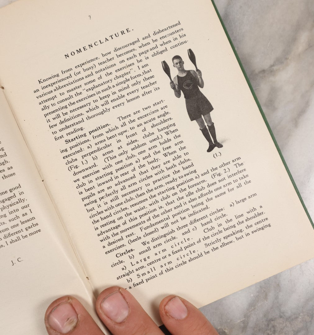 Lot 119 - "Clubs" Antique Book By Joseph Cermak On Athletic Clubs, Exercises And More, Copyright 1916, Illustrated