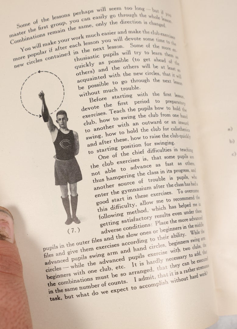Lot 119 - "Clubs" Antique Book By Joseph Cermak On Athletic Clubs, Exercises And More, Copyright 1916, Illustrated