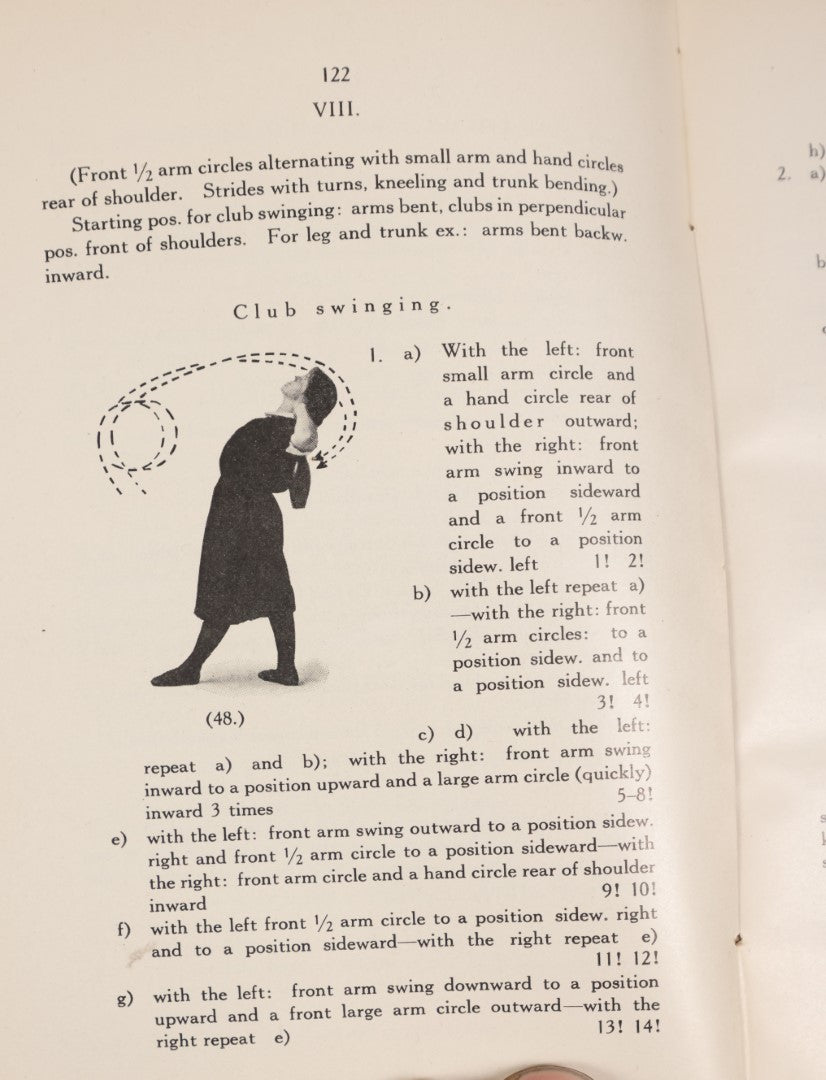 Lot 119 - "Clubs" Antique Book By Joseph Cermak On Athletic Clubs, Exercises And More, Copyright 1916, Illustrated