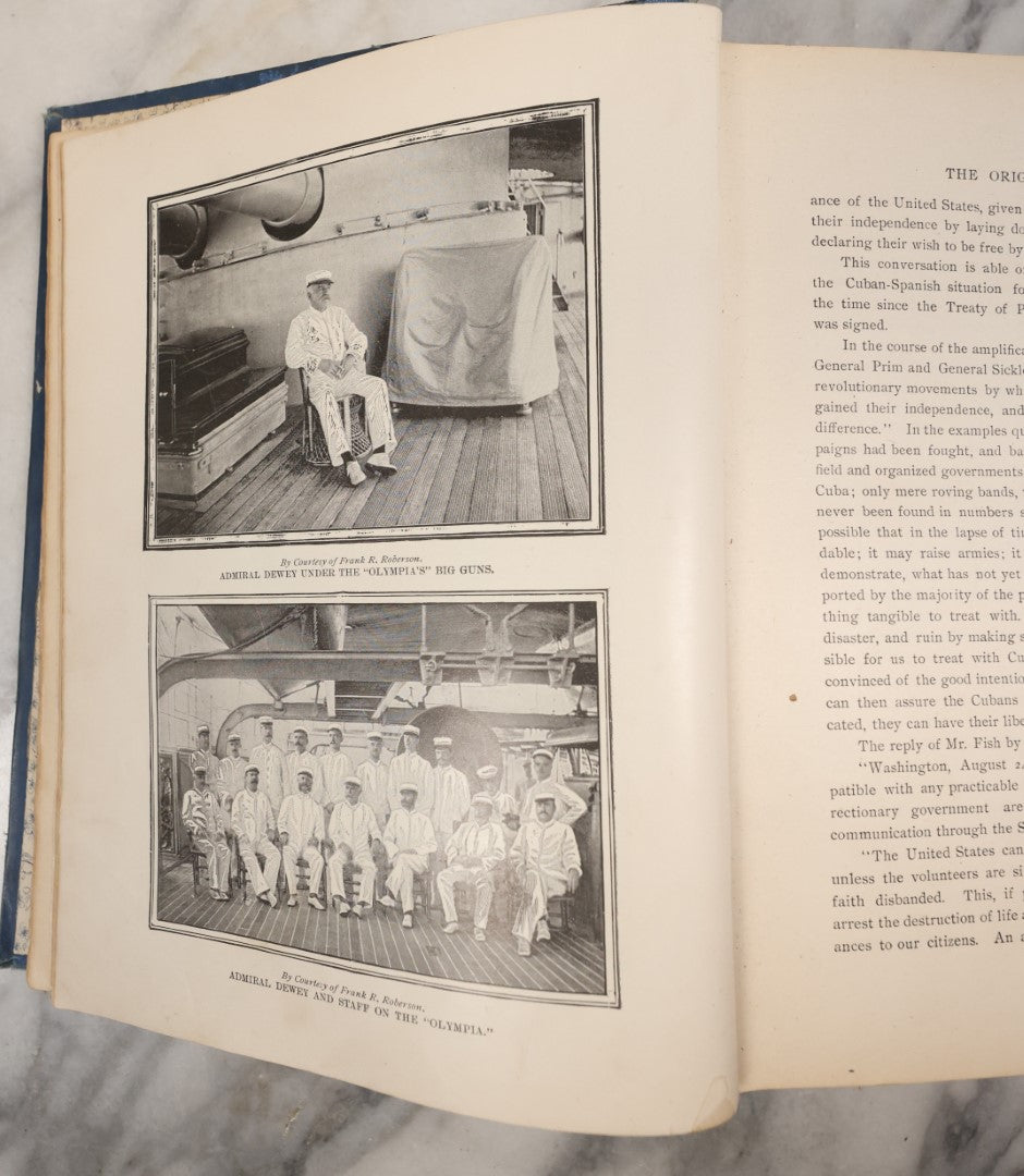 Lot 121 - "Full Official History Of The War With Spain"  By Murat Halstead, Illustrated, Copyright 1899 By Butler And Alger, New Haven, Connecticut, With White House On Cover