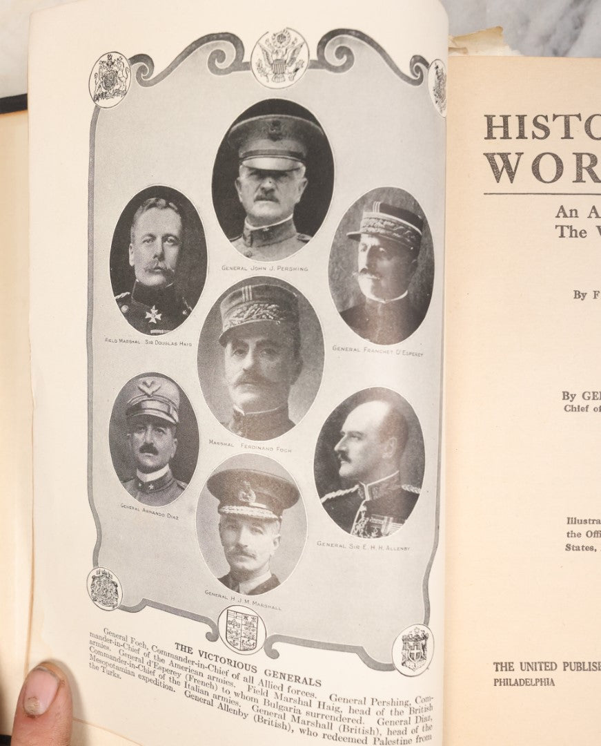Lot 124 - "History Of The World War" Antique Book On World War One, By Francis A. March, Copyright 1919