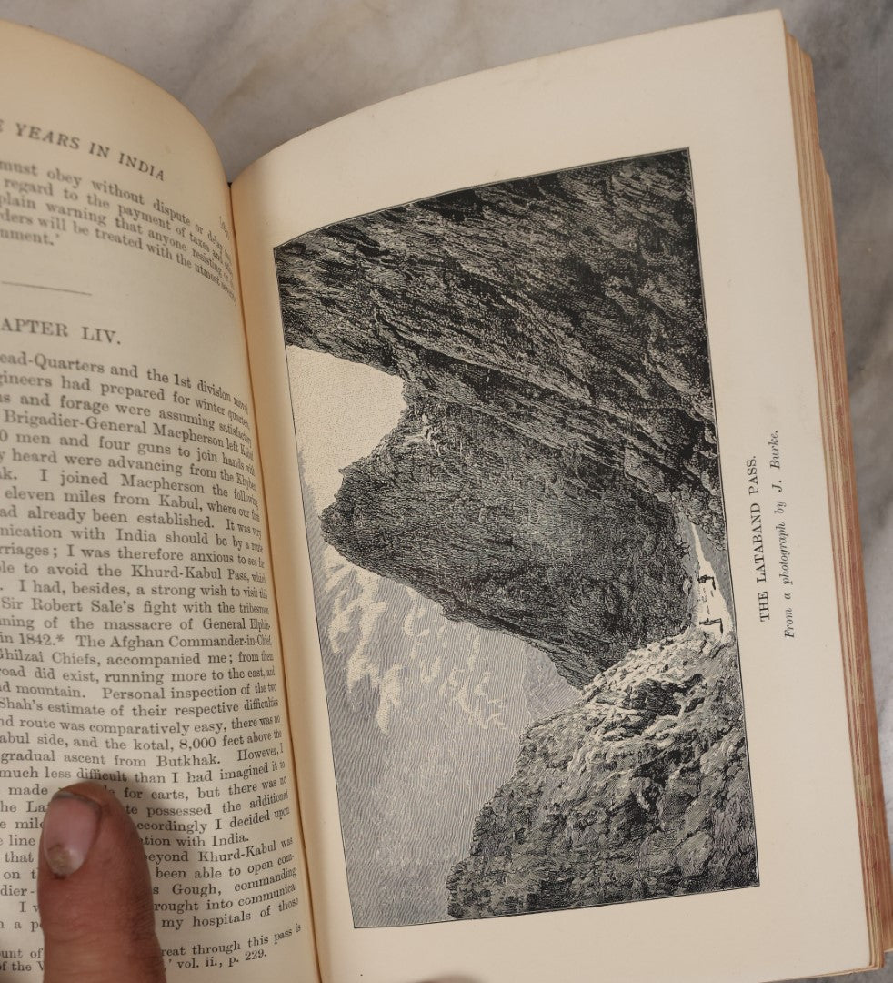 Lot 127 - "Forty-One Years In India From Subaltern To Commander-In-Chief" Antique Book By Field Marshal Lord Roberts Of Kandahar, New Edition, Illustrated, Macmillan And Co., Limited, London, 1900, Craft Grade, Poor Condition, Missing Covers, With Fold Out Maps