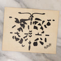 Lot 131 - Single Ephemera Scrap, Rorschach Style Ink Drawing Of A Butterfly