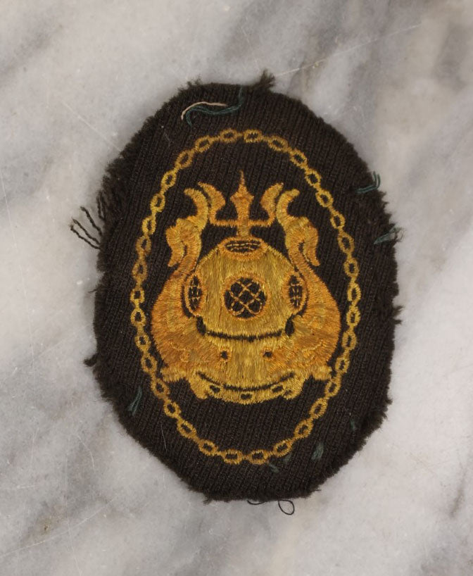 Lot 134 - Grouping Of Four Vintage World War Two Era Military Embroidered Patches, Including Diver Patch And Guadalcanal Patch, Others