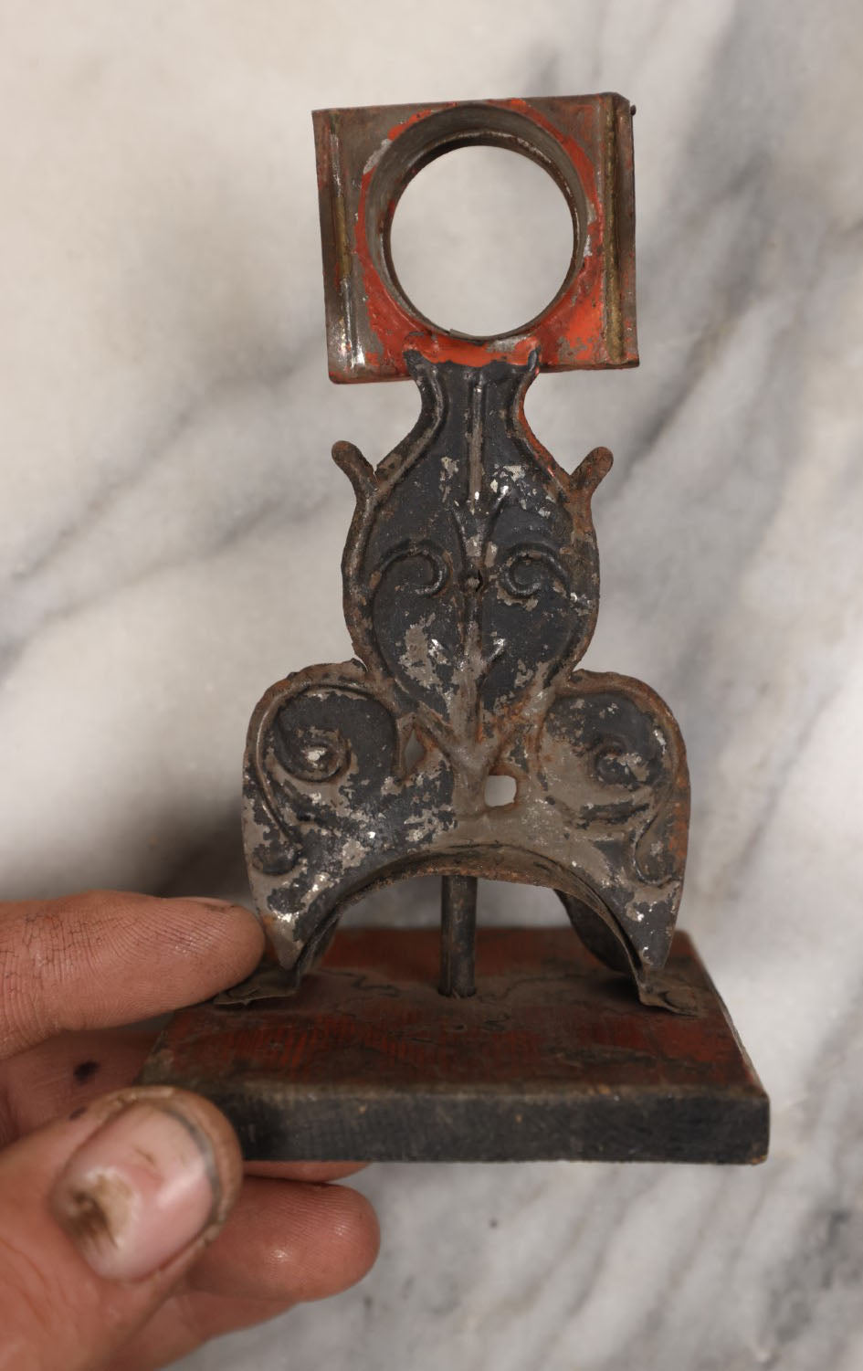 Lot 150 - Single Junk Drawer Finding, Tin Metal Magic Lantern Slide Viewer, Candle Viewer, No Lens, Untested, Decor Item