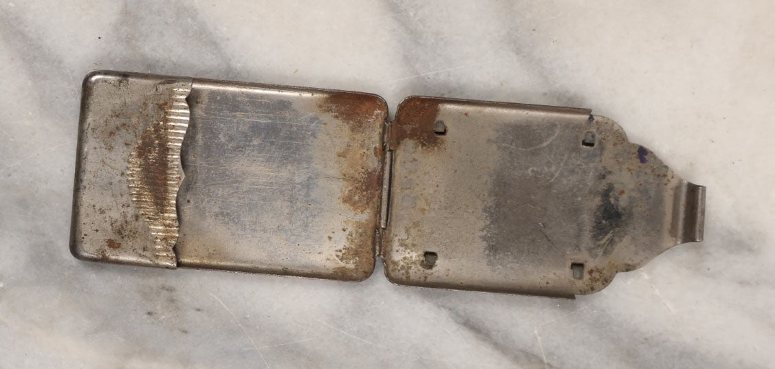 Lot 151 - Single Junk Drawer Finding, Vintage Advertising Match Safe And Strike, J.E. Keiser & Co., Slate Roofers, Shamokin, Pennsylvania