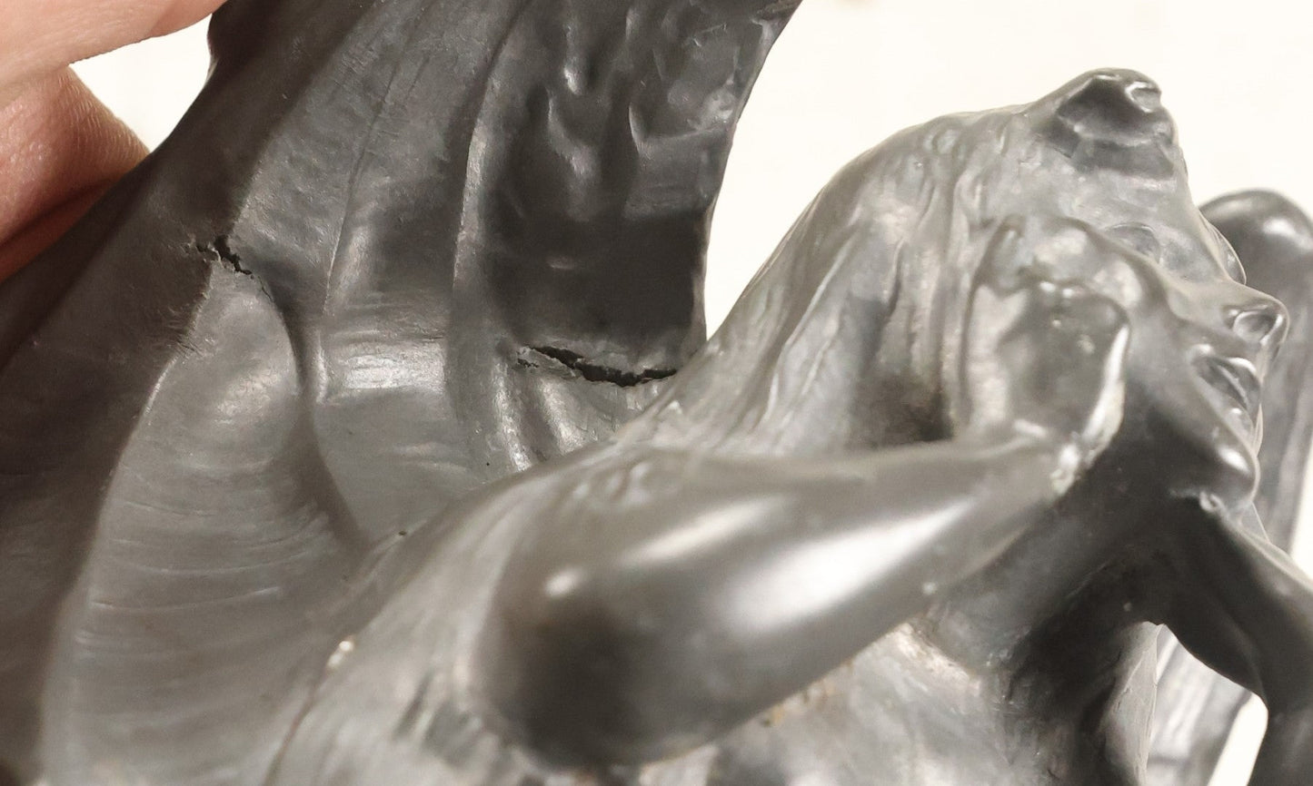 Lot 001 - Antique German Pewter Art Nouveau Planter With Children, By Kayserzinn, No. 4093 