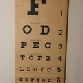 Lot 002 - Antique Canvas Wall Hanging Roll Up Eye Test Chart By F.A. Hardy & Co., Chicago, No. 969, Circa 1920s
