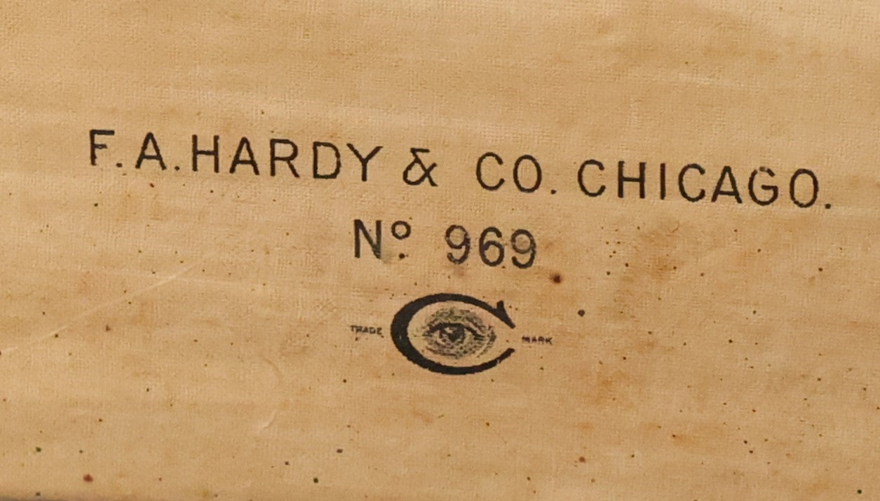 Lot 002 - Antique Canvas Wall Hanging Roll Up Eye Test Chart By F.A. Hardy & Co., Chicago, No. 969, Circa 1920s