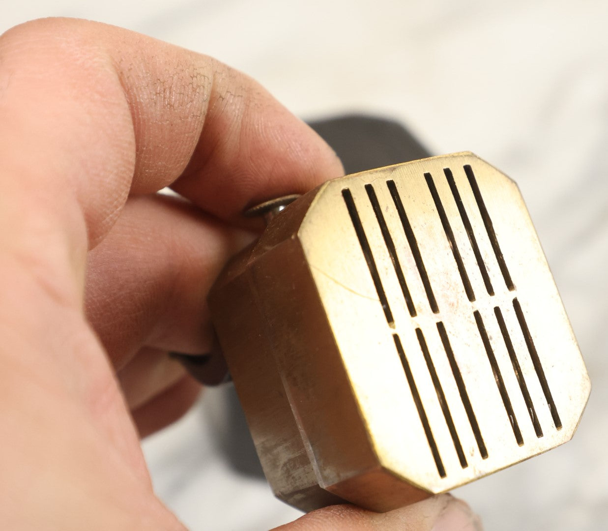 Lot 004 - Antique Brass Spring Loaded Bloodletting Fleam, Medical Device, With Original Case, Working Condition