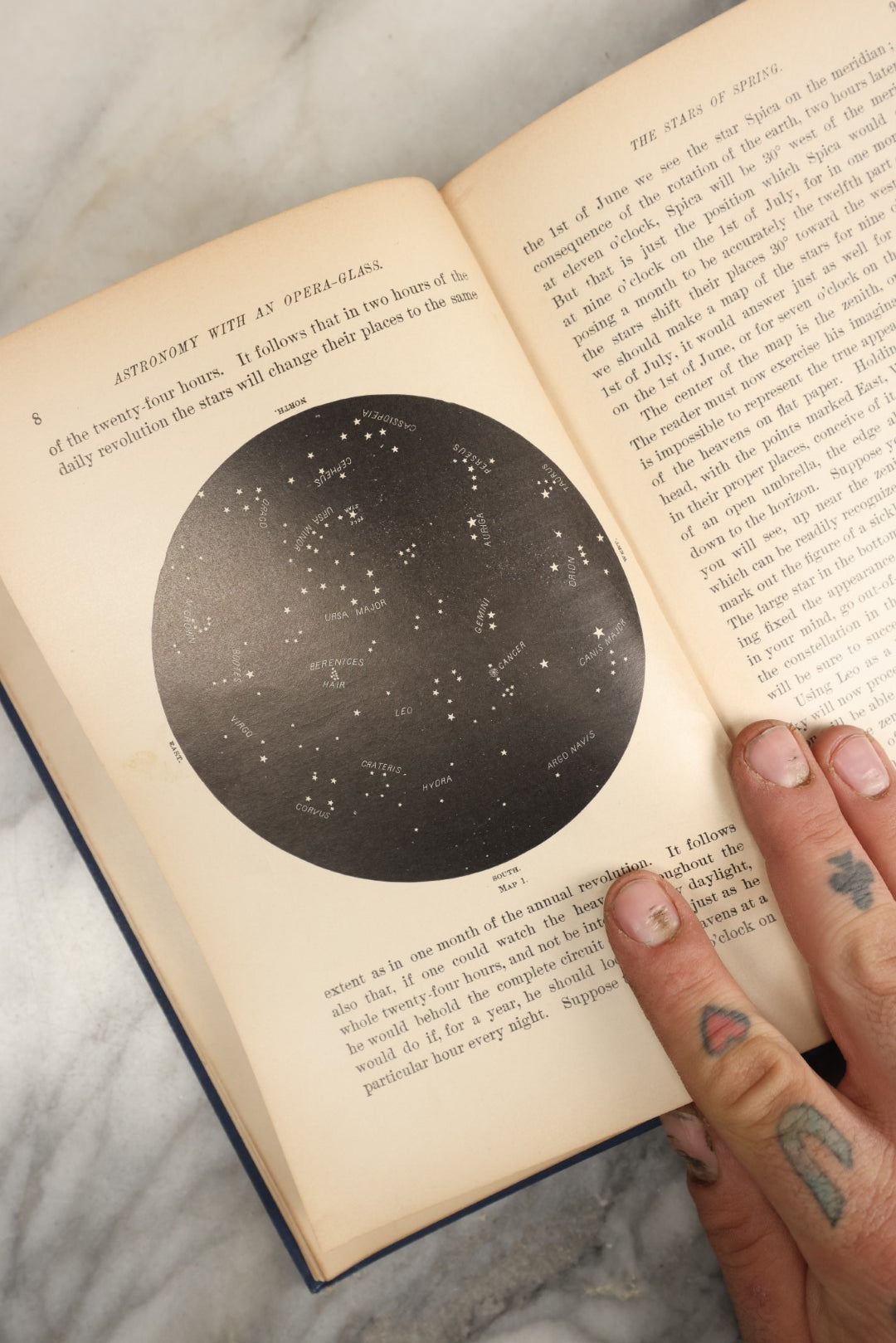 Lot 005 - "Astronomy With An Opera-Glass, A Popular Introduction To The Study Of The Starry Heavens With The Simplest Of Optical Instruments" Antique Astronomy Book By Garrett P Serviss, D. Appleton And Co., 1910, Eighth Edition, Illustrated