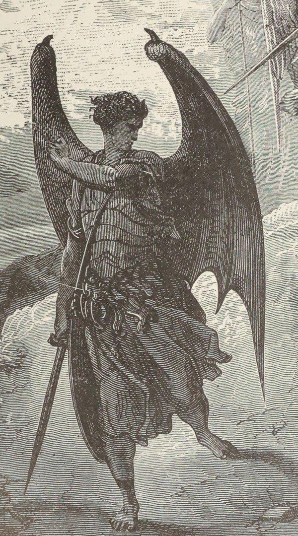 Lot 006 - Milton's "Paradise Lost" Antique Book Illustrated By Gustave Dore, With Green Cover And Gold Lettering, Thompson & Thompson, Chicago, 1901