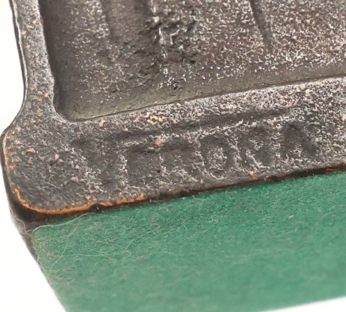 Lot 008 - Antique Bronzed Cast Iron Boston Terrier "Me And My Doghouse" Bookends, Marked Verona, Early 20th Century, Pair