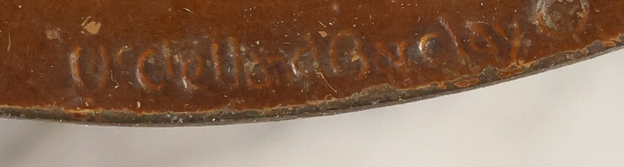 Lot 011 - Vintage Art Deco Bronzed Cast Metal Wall Plaque Of Nude Woman, Marked Mcclelland Barclay, Circa 1930s