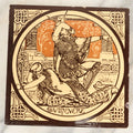 Lot 013 - Antique Decorative Fireplace Tile Manufactured By Minton's China Works, Circa 1875, Depicting Guenevere, Wife Of King Arthur, Designed By John Moyr Smith (1839-1912)