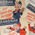 Lot 168 - Grouping Of Three Vintage Advertisements For Sandran Stainless Vinyl Floor Covering, With Elf Character