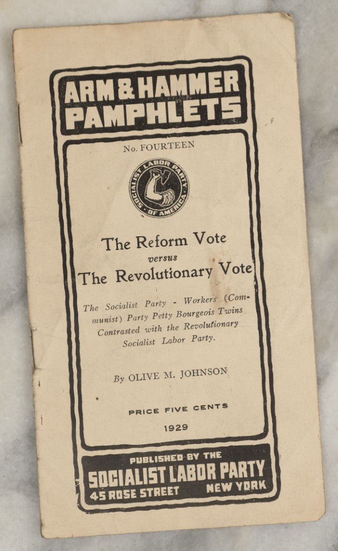 Lot 176 - Grouping Of Seven Leftist, Socialist, Marxist Pamphlets, Circa 1930s, Including Works On Karl Marx, The Socialist Labor Party, Reform Or Revolution, And More