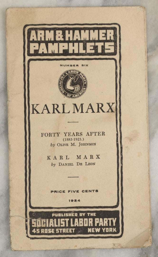 Lot 176 - Grouping Of Seven Leftist, Socialist, Marxist Pamphlets, Circa 1930s, Including Works On Karl Marx, The Socialist Labor Party, Reform Or Revolution, And More