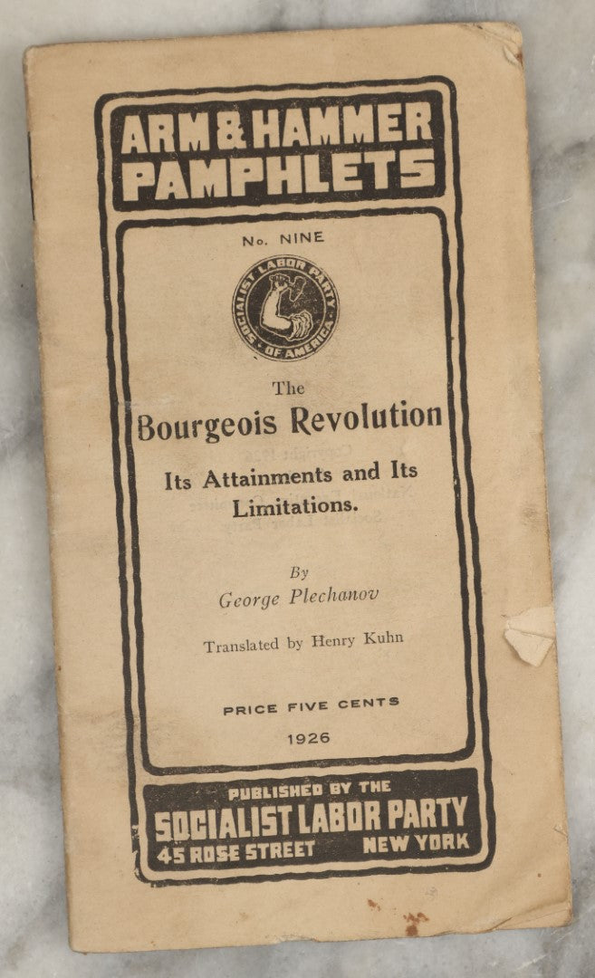 Lot 176 - Grouping Of Seven Leftist, Socialist, Marxist Pamphlets, Circa 1930s, Including Works On Karl Marx, The Socialist Labor Party, Reform Or Revolution, And More