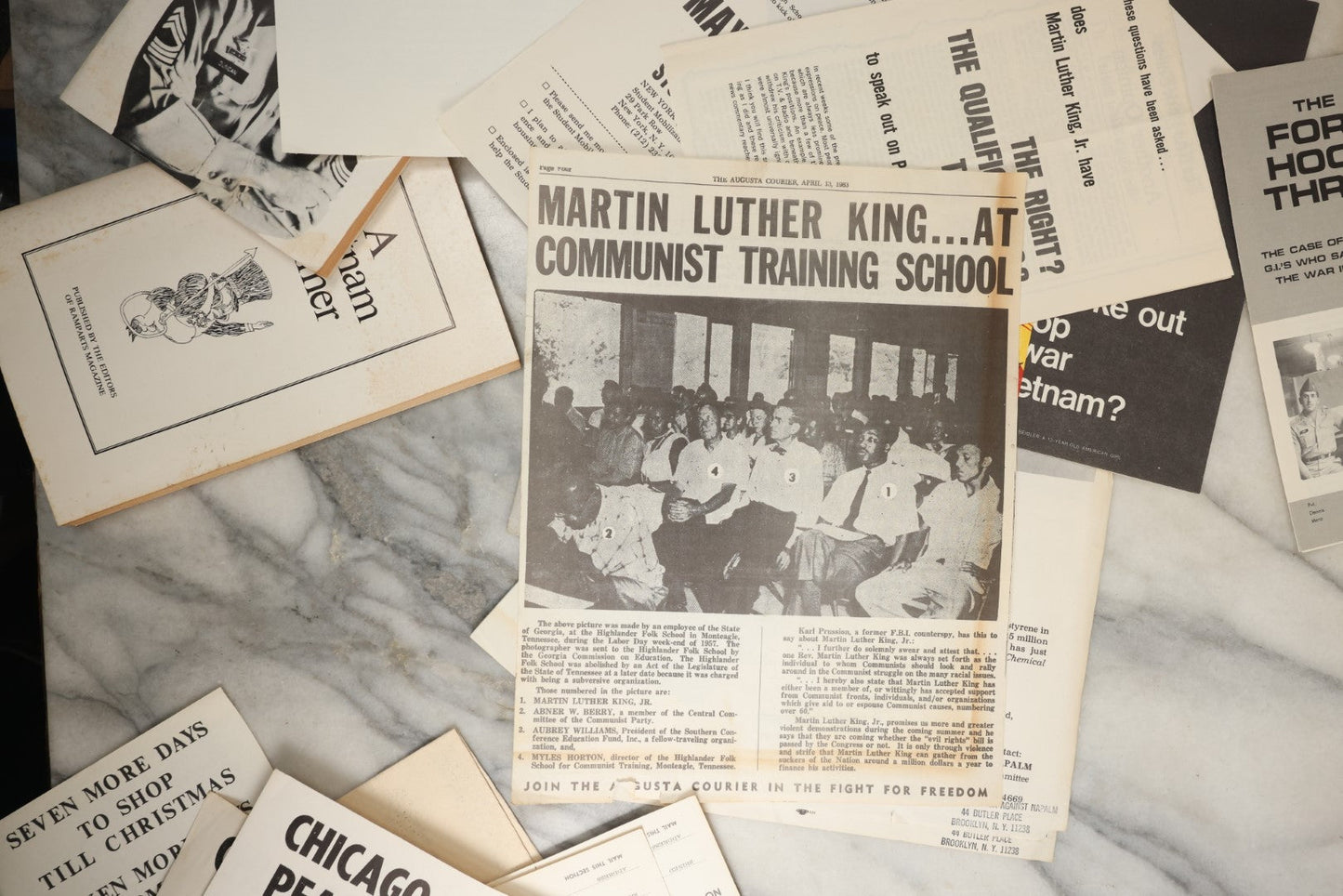 Lot 177 - Grouping Of 25+ Pieces Of 1960s And 1970s Anti-Vietnam, Anti-War Literature, Posters, Pamphlets, And More, Anti-Napalm, Protest Posters, Draft Information, Etc. (Content Warning: Violent And Graphic Material Included)