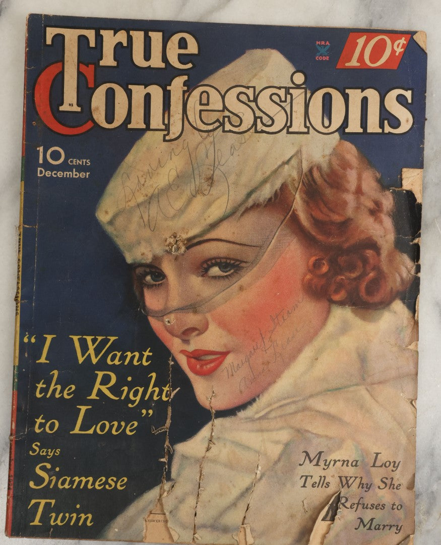Lot 178 - Grouping Of Four 1930s Pulp Romance Magazines, "True Confessions" Etc, With Women On Covers