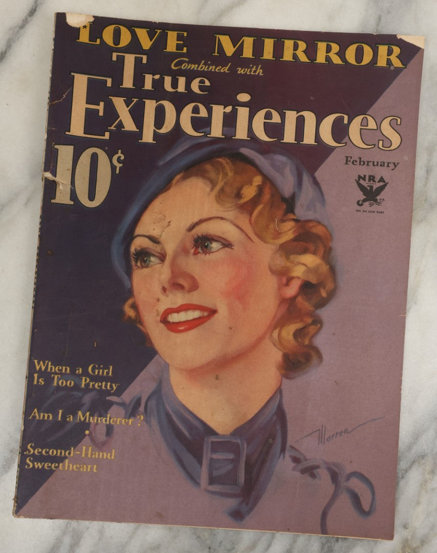Lot 178 - Grouping Of Four 1930s Pulp Romance Magazines, "True Confessions" Etc, With Women On Covers