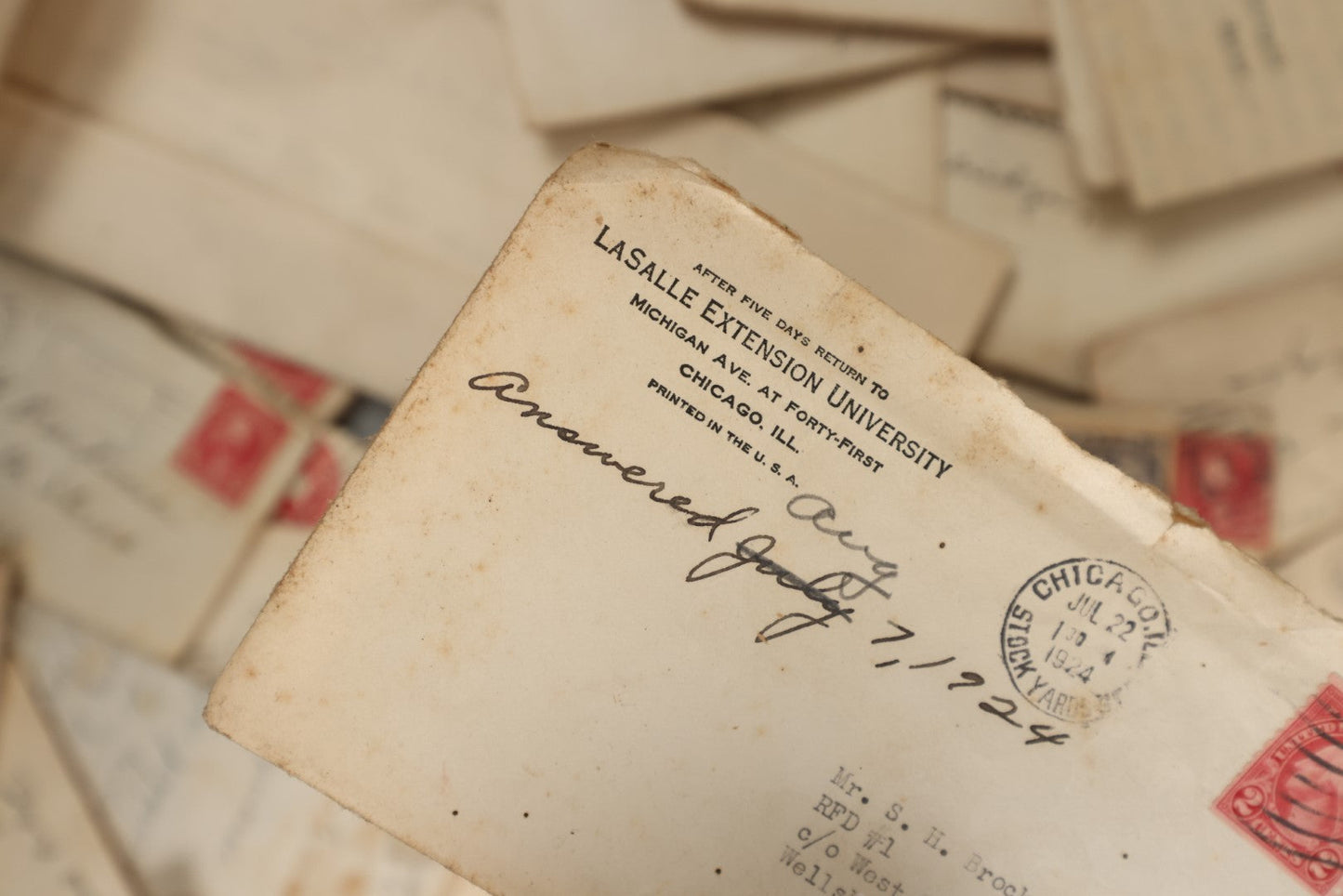 Lot 181 - Large Grouping Of 100+ Pieces Of 1920s Era Correspondence Addressed To Mr. Sam Hugh Brockunier, Jr., Including Many Documents From Universities And Colleges Such As Lasalle And Harvard, One Lot One Money