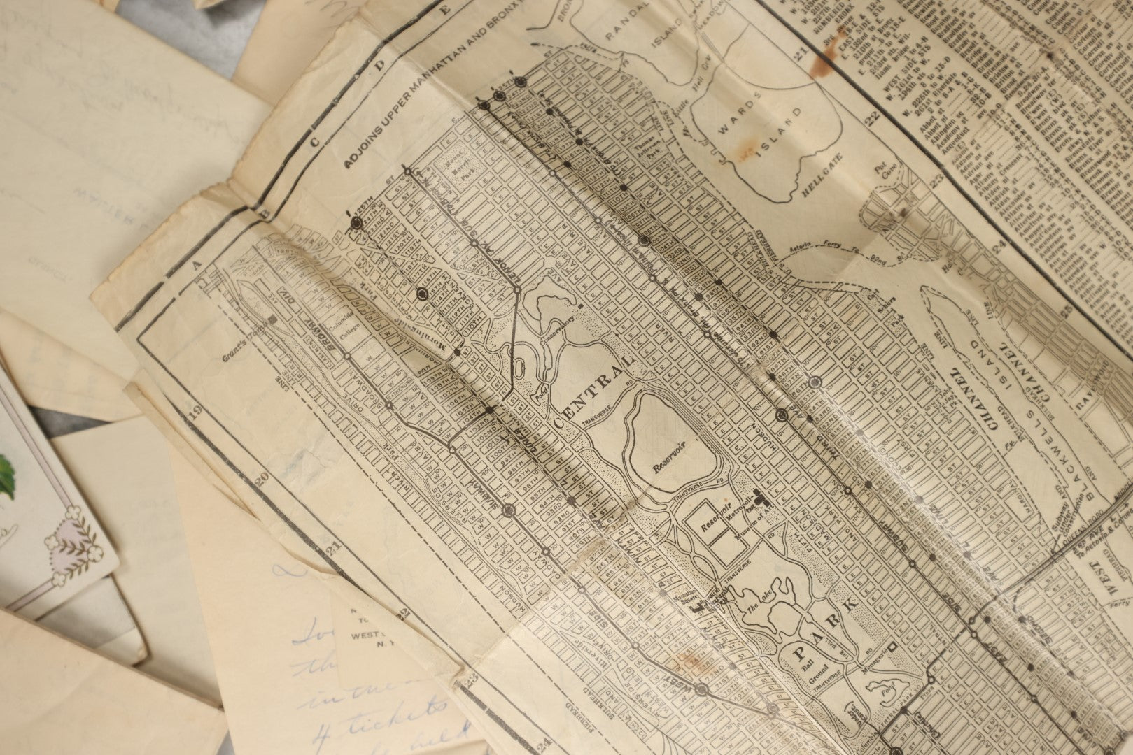 Lot 183 - Estate Ephemera Grouping Related To Boston Swedish Gymnastic Club Posse, Circa 1930s, Including Chocolate Box Found In, Includes Map Of New York City, Real Photo Postcard Of Motorcycle Cop And Boston Marathon, Hand Made Patch, Etc, As Found