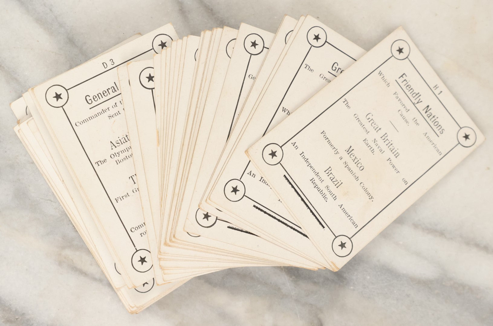 Lot 190 - Hood's War Game, U.S. Vs Spain, Spanish American War Era Card Game In Box, Advertisement For O.I Hood & Co., Hood's Sarsaparilla, Lowell, Massachusetts, Unknown If Complete