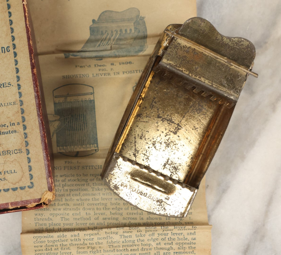 Lot 192 - The Imperial Patent Darning Machine, Mends All Fabrics, In Original Box With Instructions