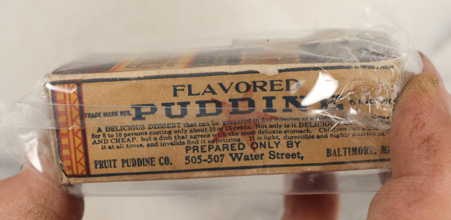 Lot 193 - Flavored Puddine Pudding Powder Mix With Rose Vanilla, By The Fruit Puddine Co., Baltimore, Maryland, Box Is Full, Unopened, Contained In Plastic Baggy, Leaks, Free Sample Box
