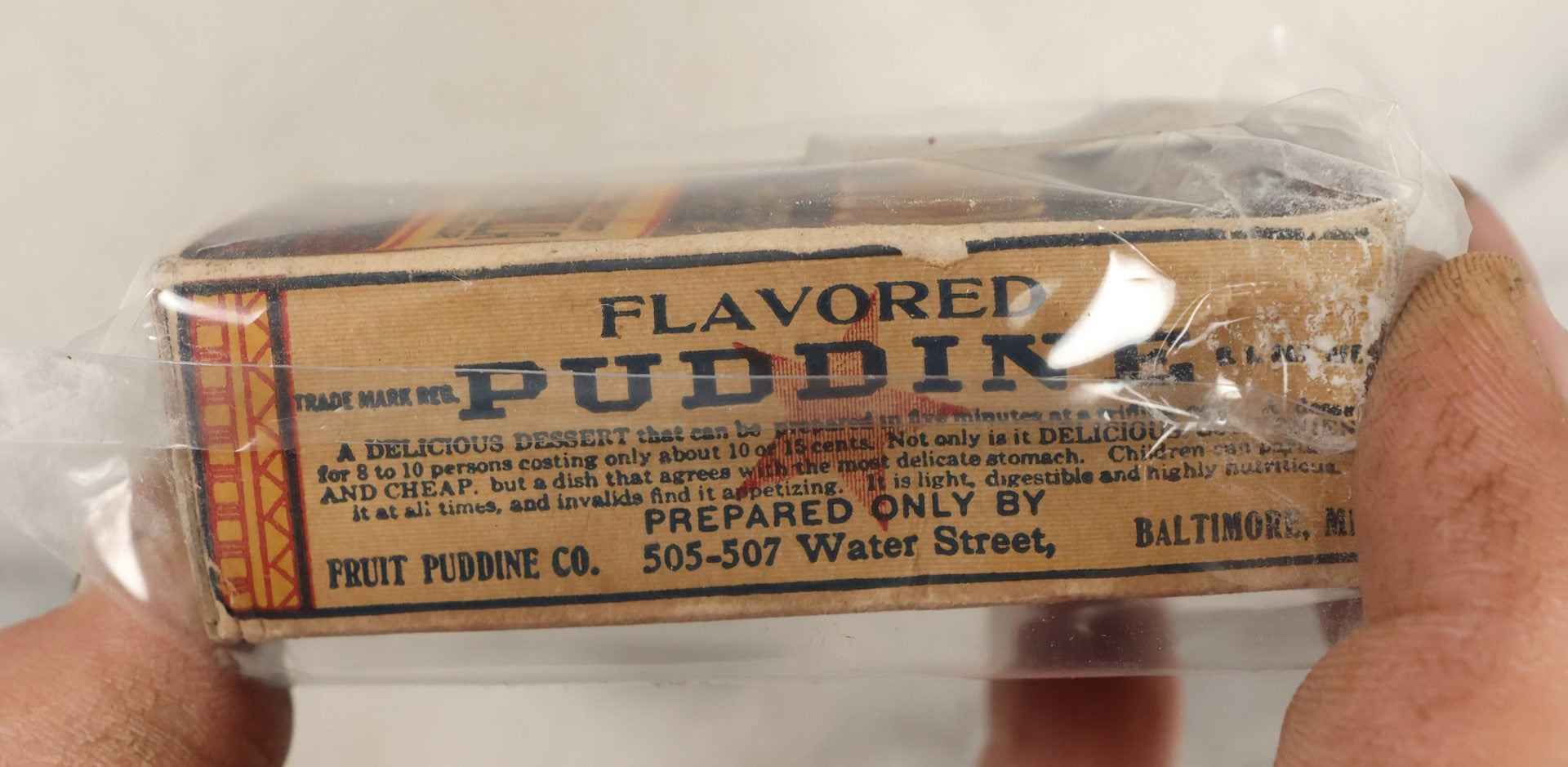 Lot 193 - Flavored Puddine Pudding Powder Mix With Rose Vanilla, By The Fruit Puddine Co., Baltimore, Maryland, Box Is Full, Unopened, Contained In Plastic Baggy, Leaks, Free Sample Box