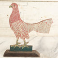 Lot 199 - Antique Folk Art Wood Cut Hand Painted Chicken