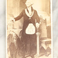 Lot 026 - Single Antique Carte De Visite C.D.V. Illustrated Album Filler Of President George Washington As A Freemason