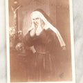 Lot 027 - Single Antique Carte De Visite C.D.V. Illustrated Album Filler Card Depicting Sister Virginia Maria, The Nun Of Monza (1575-1650), Notable For Having Murdered A Fellow Nun To Cover Up An Affair In Monza, Italy