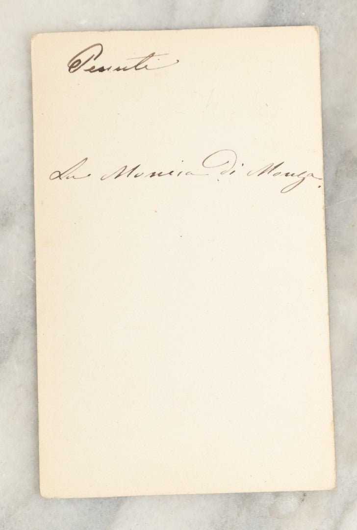 Lot 027 - Single Antique Carte De Visite C.D.V. Illustrated Album Filler Card Depicting Sister Virginia Maria, The Nun Of Monza (1575-1650), Notable For Having Murdered A Fellow Nun To Cover Up An Affair In Monza, Italy