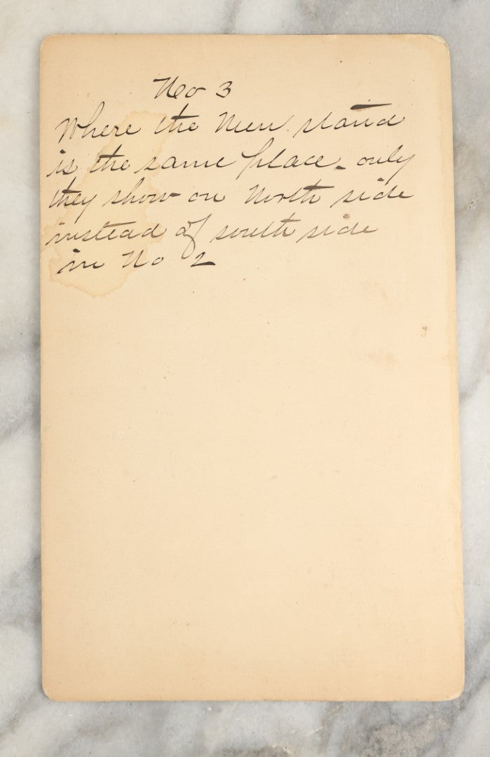 Lot 031 - Pair Of Antique Large Size Occupational Cabinet Card Photographs Depicting Quarrymen At Work, Verso Marked N.E. Brown Stone Quarry Co.