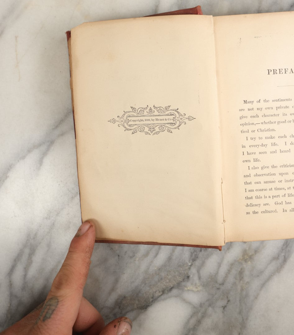 Lot 034 - "Adventures Of An Atom, Its Autobiography, By Itself" Whimsical Antique Book Published Under Pseudonym, "By The Author Of The Dancing Imps Of The Wine," Told From The Point Of View Of An Atom, Copyright 1880 By Hurst & Co.