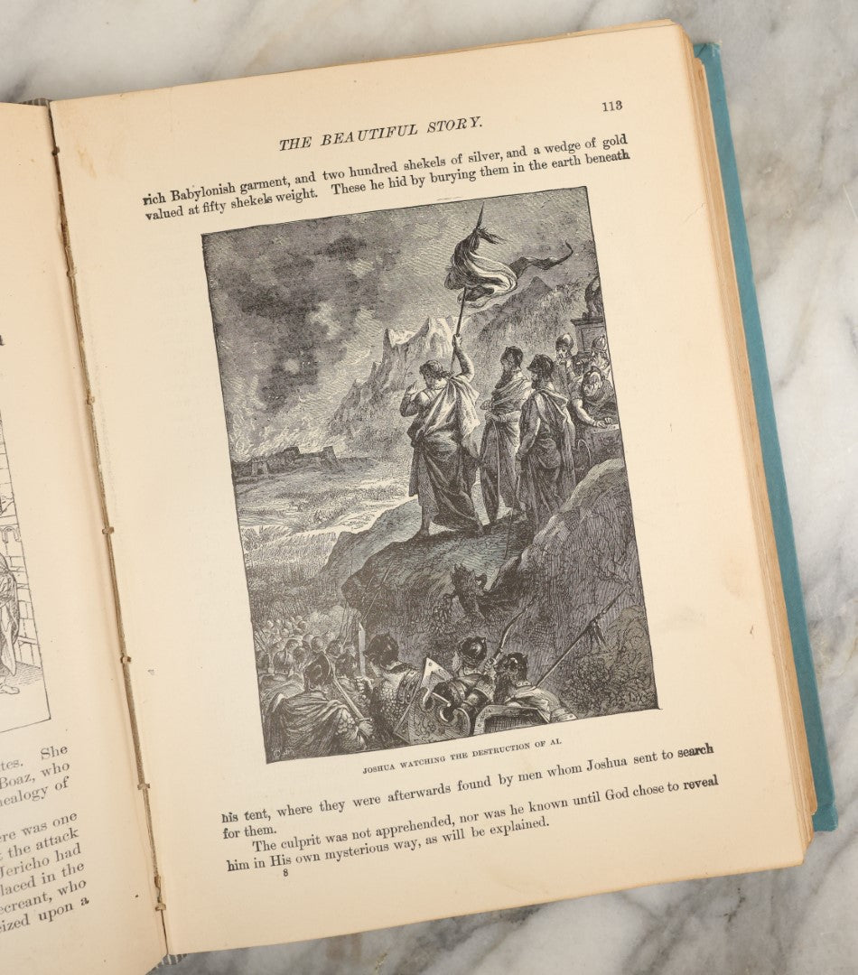 Lot 041 - "The Beautiful Story: Golden Gems Of Religious Thought" Antique Book Written And Edited By J.W. Buel, A Companion Book To The Bible, Illustrated With 250 Engravings From Bida, Dore, And Others, Balch Bros & Graham Publishers, Boston, 1888