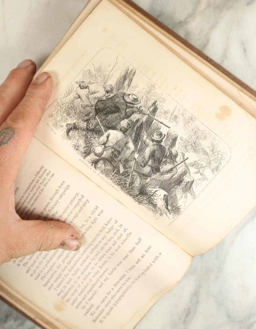 Lot 046 - "Four Years In Secessia: Adventures Within And Beyond The Union Lines" Antique Civil War History Book By Junius Henri Browne, Special War Correspondent Of The New York Tribune, With First Hand Accounts, Illustrated, O.D. Case And Company Publishers, Hartford, 1865