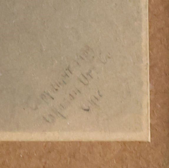 Lot 055 - Antique Print Of A Gypsy Woman, Marked Matzene, Possibly A Colored Photograph By 
Richard Gordon Matzene, Copyright 1909, In Frame