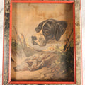 Lot 056 - Antique Chromolithograph Print," Dog's Head I" Published By L. Prang And Co., Boston, In Frame, No Glass