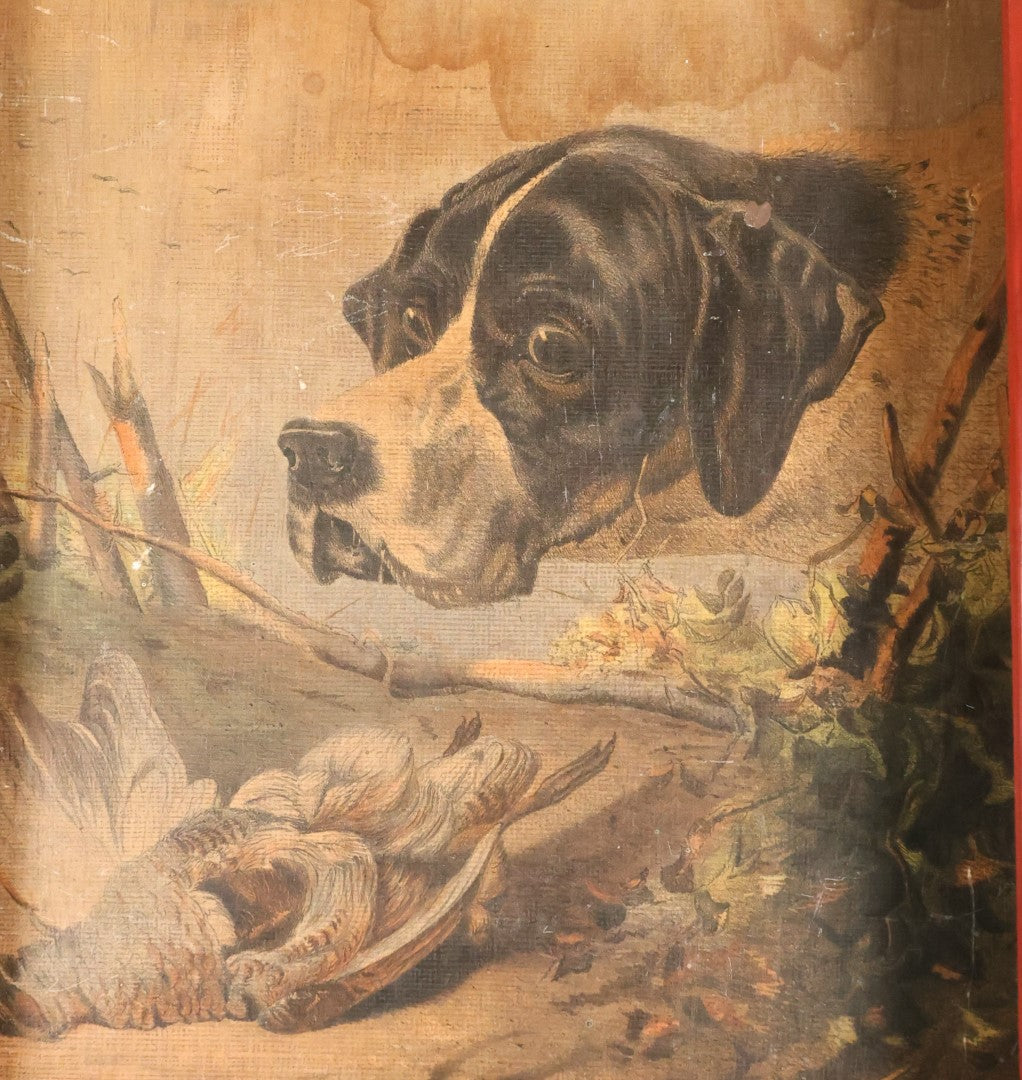 Lot 056 - Antique Chromolithograph Print," Dog's Head I" Published By L. Prang And Co., Boston, In Frame, No Glass