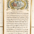 Lot 058 - Antique Hand Colored Sheet Music Engraving, "Northern Lad's Complaint" Sung By Mrs. Vincent, One Of Four Engraved Plates Presented To Duke Of Atholl, In Frame, Circa Late 18th Century