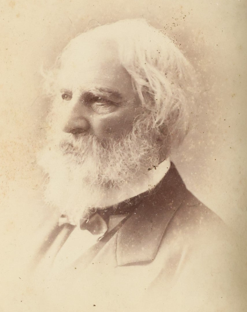 Lot 060 - Antique Framed Cabinet Card Photo Of Poet Henry Wadsworth Longfellow, Note Loss To Frame Gesso, Frame Has Kickstand