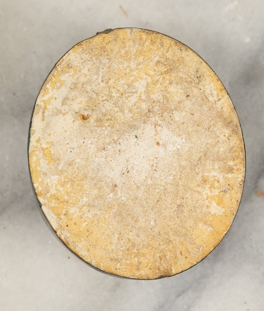 Lot 066 - Antique Small Carved Meerschaum Relief Pendant Behind Bubble Glass, Likely Depicts Saint Anne And Mary